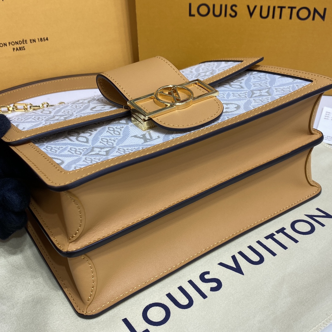 Louis Vuitton SINCE 1854 DAUPHINE MM Handbag M59483 Ecru/Caramel